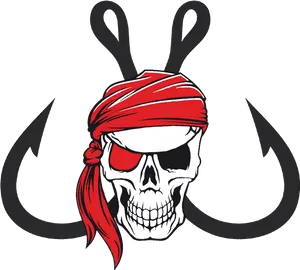 Pirate Skull Red Bandana PNG Image