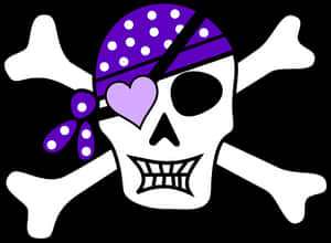 Pirate Skulland Crossboneswith Eyepatchand Bandana PNG image with transparent background