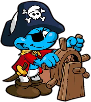 Pirate Smurfat Helm PNG Image