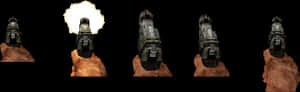 Pistol Firing Sequence PNG image with transparent background