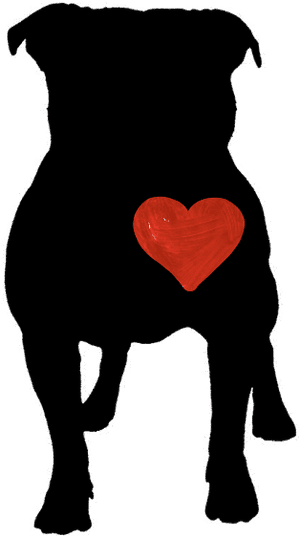 #pitbull #dog #loveit #black #heart #red #pet - Pitbull Car Decal, HD Png Download PNG image with transparent background