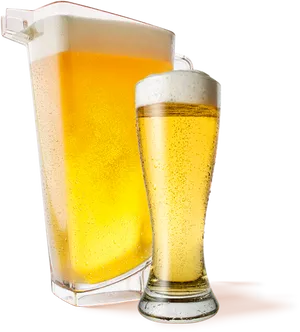 Pitcherand Glassof Beer PNG Image