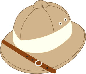 Pith Helmet Cartoon Exploration Hat PNG image with transparent background