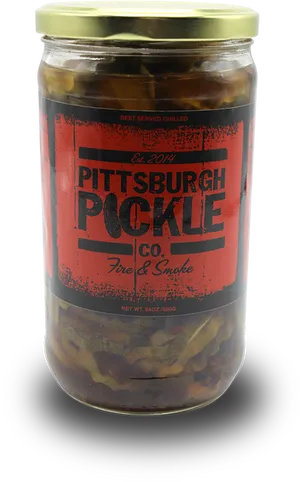 Pittsburgh Pickle Company Jar PNG Image