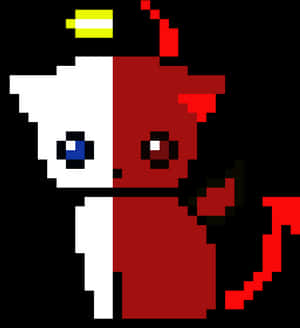 Pixel Art Devil Cat, HD Png Download PNG image with transparent background