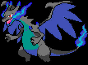Pixel Art Charizard PNG image with transparent background