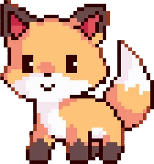 Pixel Art Cute Fox.png PNG Image