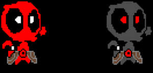 Deadpool,normal And X Force - Pixel Art Marvel Deadpool, HD Png Download PNG image with transparent background