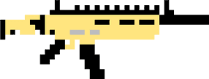 Pixel Art Gun Profile PNG image with transparent background
