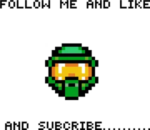 Pixel Art Master Chief PNG Image