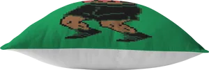 Pixel Art Possumon Green Pillow PNG Image