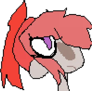 Pixel_ Art_ Red_ Haired_ Character PNG Image