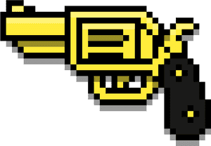 Pixilart Golden Transparent Background - Weapon Pixelart, HD Png Download PNG image with transparent background