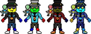 Pixel Art Roblox Characters PNG Image