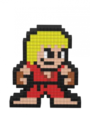 Pixel Art Street Fighter Character PNG Image