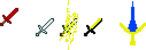 Minecraft Diamond Sword Bow, HD Png Download PNG