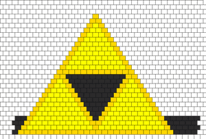 Triforce Kandi Bikini Bead Pattern - Peyote Stitch, HD Png Download PNG