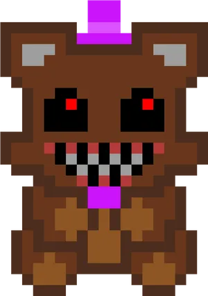 Pixel_ Bear_ Animation_ Character_ Grid PNG Image