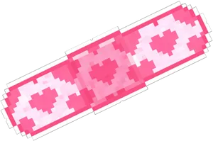 Pixel Heart Band Aid PNG Image