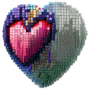 Pixel Heart Design PNG 2 PNG image with transparent background