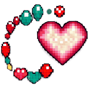 Pixel Heart Design PNG dro20 PNG image with transparent background