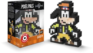 Pixel Pals Goofy Figureand Packaging PNG Image