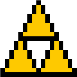 Wooden 8-bit Zelda Triforce Bistro - Pixel Art Zelda Triforce, HD Png Download PNG