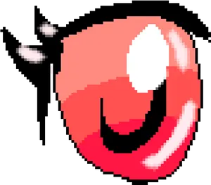 Pixelated Anime Eye PNG Image