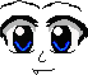 Pixelated_ Anime_ Eyes_ Smile PNG Image