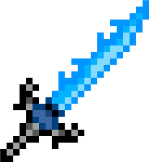 Pixelated Blue Arrow PNG Image