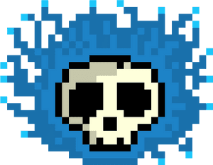 Transparent Blue Flame Png - Blue Skull Pixel Art, Png Download PNG image with transparent background