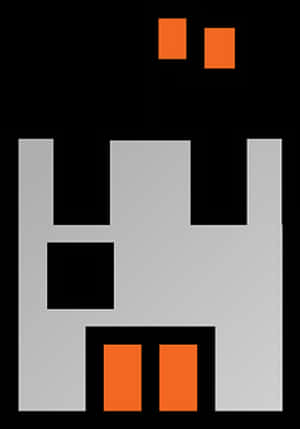 Pixelated_ Castle_ Icon PNG image with transparent background