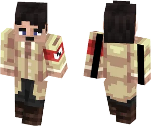 Pixelated Character Model Minecraft PNG Image