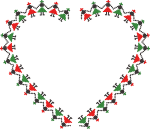 Pixel Dancers Heart - Dancing Border Design, HD Png Download PNG
