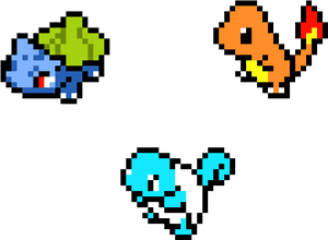Pixelated Classic Starters PNG image with transparent background