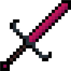 Fire Ruby 32x Diamond Sword - Minecraft Ruby Sword PNG