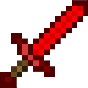 Transparent Swords Png - Minecraft Red Diamond Sword, Png Download PNG