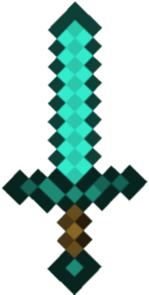 Diamond Sword - Minecraft Diamond Sword PNG