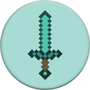 Minecraft Sword Popsockets Grips - Minecraft Diamond Sword PNG