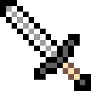 I Need An Iron Sword - Minecraft Enderman Head & Diamond Sword Costume PNG