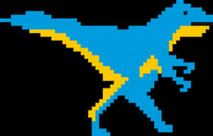 Pixelated Dinosaur Art PNG with transparent background