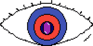 Pixelated Eye Illustration PNG image with transparent background