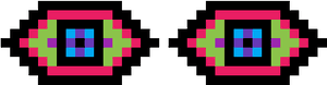 Pixelated_ Eyes_in_the_ Dark PNG image with transparent background