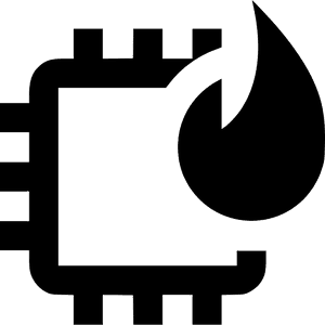 Pixelated Flame Icon PNG image with transparent background