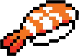 Pixelated Fox Tail PNG Image