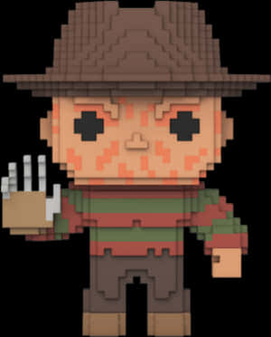 Funko Pop Vinyl 8-bit - 8 Bit Freddy Krueger Funko, HD Png Download PNG image with transparent background
