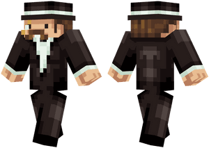 Pixelated Gentleman Duo PNG image with transparent background