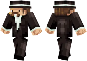 Pixelated Gentleman Duo PNG Image