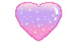 Pixelated Gradient Heart PNG image with transparent background