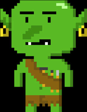 Green Goblin Pixel Art PNG